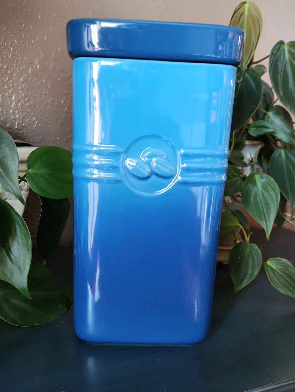 Le Creuset Marseille Blue Ceramic Canister Code Jar NWT